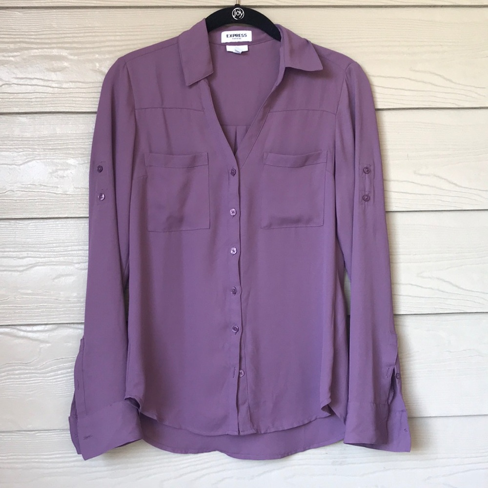 Women’s purple button down